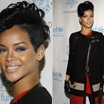 Rihanna undercut! Rhianna has curls on top for extra volume