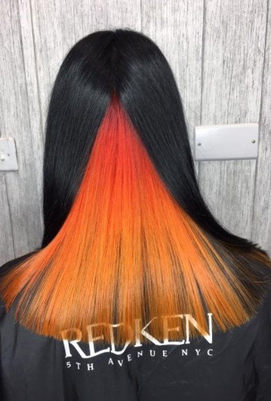 Hidden Colour hidden under your top layer of hair is a fantastic trend with...