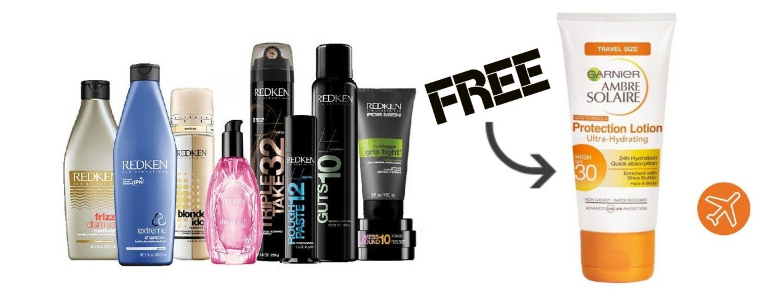 Buy Any 2 Redken Products & Get a FREE Travel Size Sun Cream