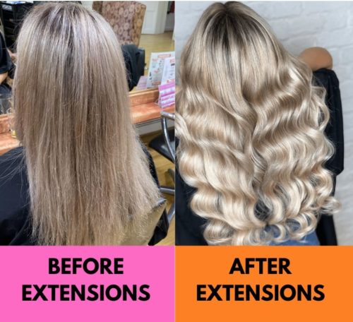 Before and After Voodou Hair Extensions Liverpool