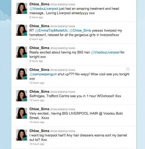 Liverpool Hair Salon Highlights Colour The Only Way is Voodou for Chloe Sims